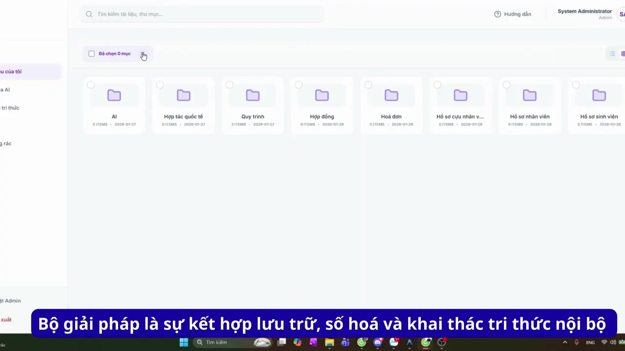 Quản lý tệp và tài liệu khoá học