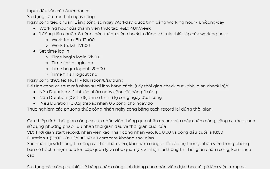 Quy tắc tính công
